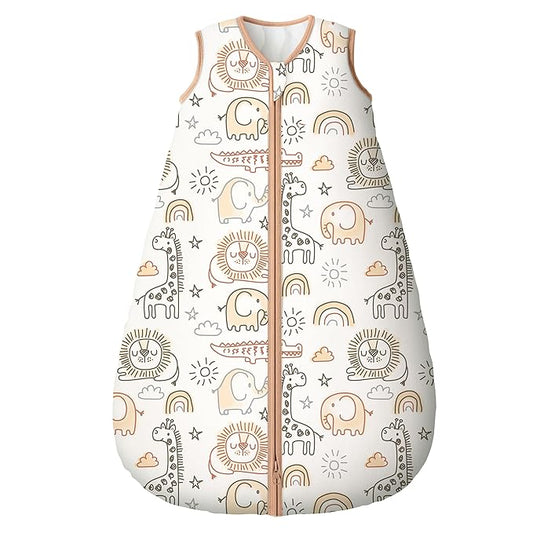 Yoofoss Baby Sleep Sack 6-12 Months, TOG 2.5 Baby Wearable Blanket with 2-Way Zipper, 100% Organic Cotton Fabric Winter Newborn Sleeping sack, Warm Soft Comfy(Medium)