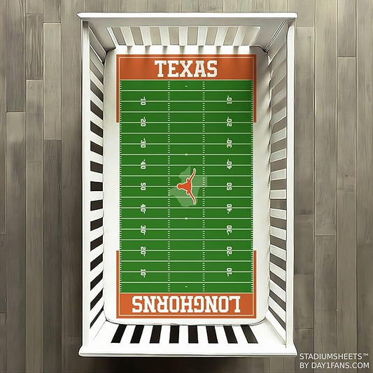 STADIUMSHEETS Day1Fans Officially-Licensed Fitted Crib Sheet (Texas Longhorns)