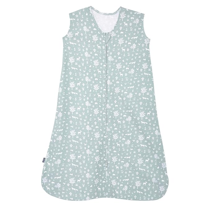 HALO SleepSack, 100% Cotton Wearable Blanket, Swaddle Transition Sleeping Bag, TOG 0.5, Sage Woodland, Large, 12-18 Months