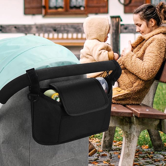 Accmor Universal Stroller Organizer, Stroller Bag Caddy Organizer, Stroller Organizer Accessories for Uppababy, Baby Jogger, Nuna, Doona, Britax Strollers