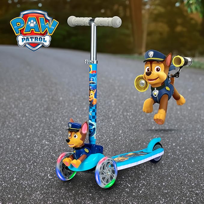 3D Kick Scooter for Kids, Self-Balancing 3 Wheeled Light Up Scooter with Extra Wide Anti-Slip Deck, Rear Brake, Lean to Steer, Lightweight Design, for Kids 3 and up, 75 LB Limit