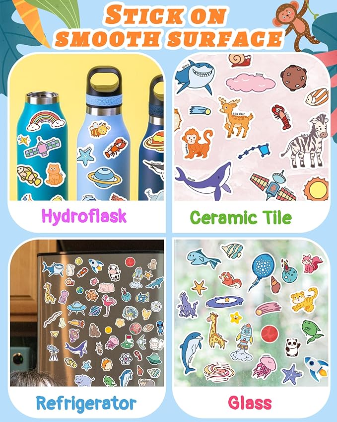 Benresive Reusable Sticker Books for Toddlers, 3 Sets Travel Stickers for Kids, Toddler Sticker Book, Crafts Activities for Toddlers, 3 and Up Birthday Gifts Travel Toys