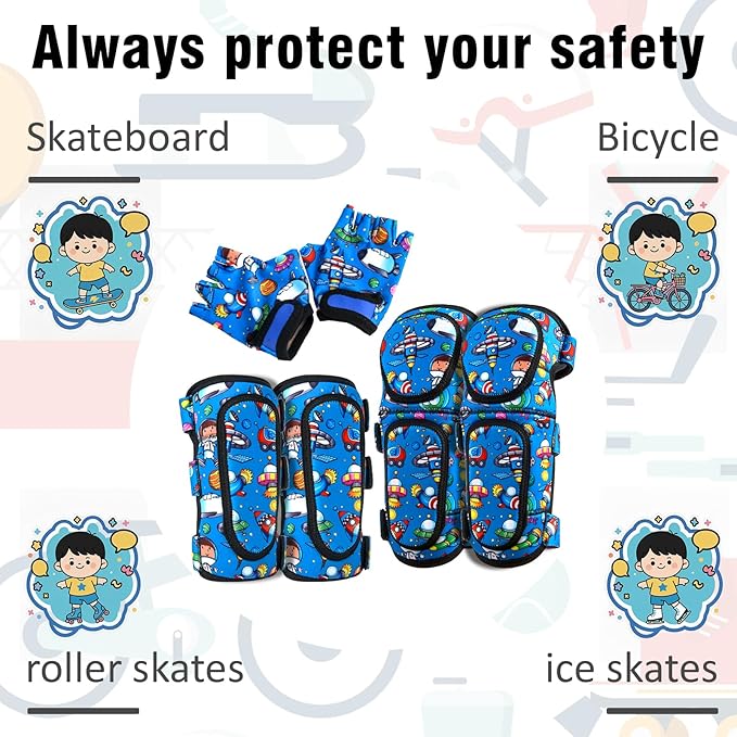 Kids Soft Knee and Elbow Pads, Children Protective Gear, Suitable for Boys and Girls Bike Ski Roller Skateboard
