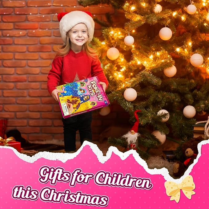 ZUNIRA Poke-in Kits Dream Princess, Mess-Free Creative Activity for Girls & Boys, Great for Pretend Play, DIY Art Craft Set, Christmas Gifts for Kids Ages 3, 4, 5, 6, 7, 8, 9
