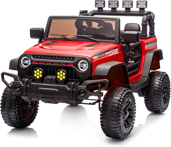 12V Kids Ride on Car Truck, Kids Electric Vehicles Car Ride on Toy for Toddlers 3-5 with Remote Control - Red