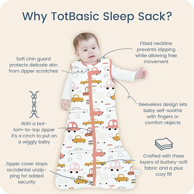 Toddler Sleep Sacks 2T-3T-4T, 0.5 TOG Light Summer Wearable Blankets, Extra Long XL Sleeping Bags, 2 Pack