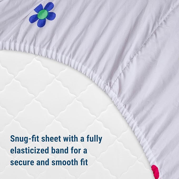 Wildkin Kids 100% Microfiber Crib Sheet – Soft, Breathable Fitted Sheet - Butterfly Garden