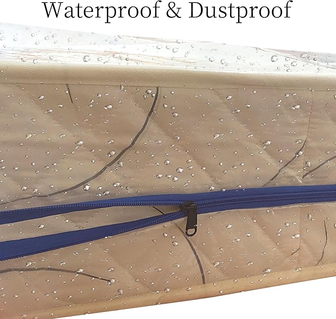 2 Pack King Mattress Bags for Moving and Storage-3 Mil Zipper Plastic Waterproof Mattress Storage Bags
