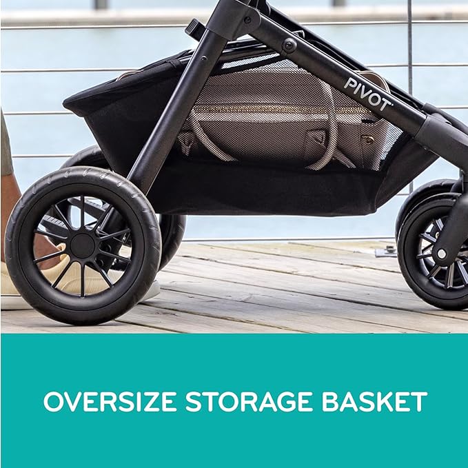 Evenflo Pivot Modular Travel System with LiteMax Infant Car Seat (Desert Tan)