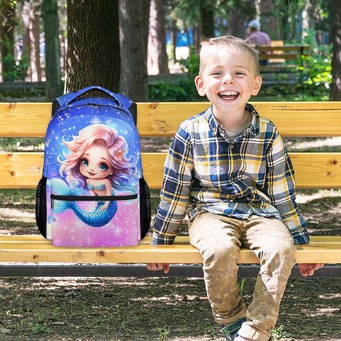 GiftoFLUX School Backpack for Girls - Mermaid Backpacks for Kids - Toddlers Bookbag for Daughter - Durable Schoolbag for Kindergarten/Preschool/Elementary(17 Inch)