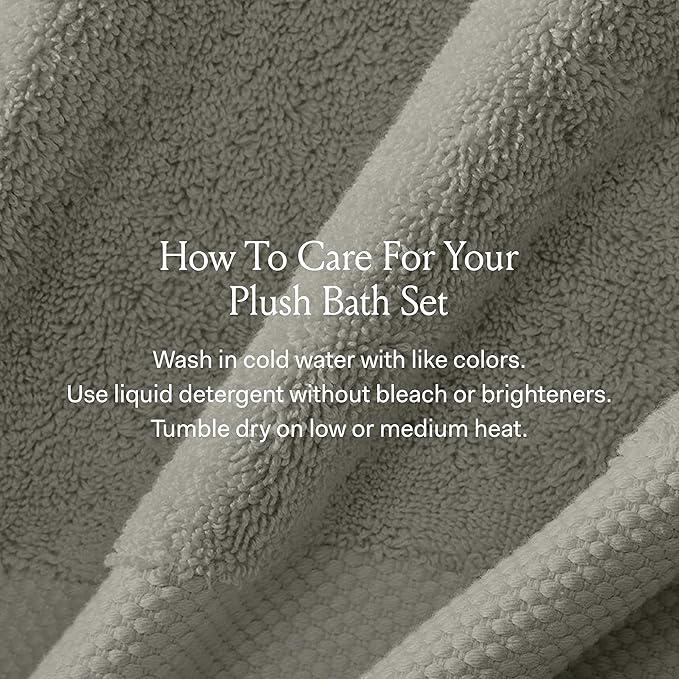 BOLL & BRANCH Plush Bath Sheet Set - Dusty Rose - 6 Piece - Includes 2 Oversized Bath Sheets, 2 Hand Towels & 2 Washcloths - 100% Organic Cotton - Ultra Soft & Luxurious - Quick Absorbing
