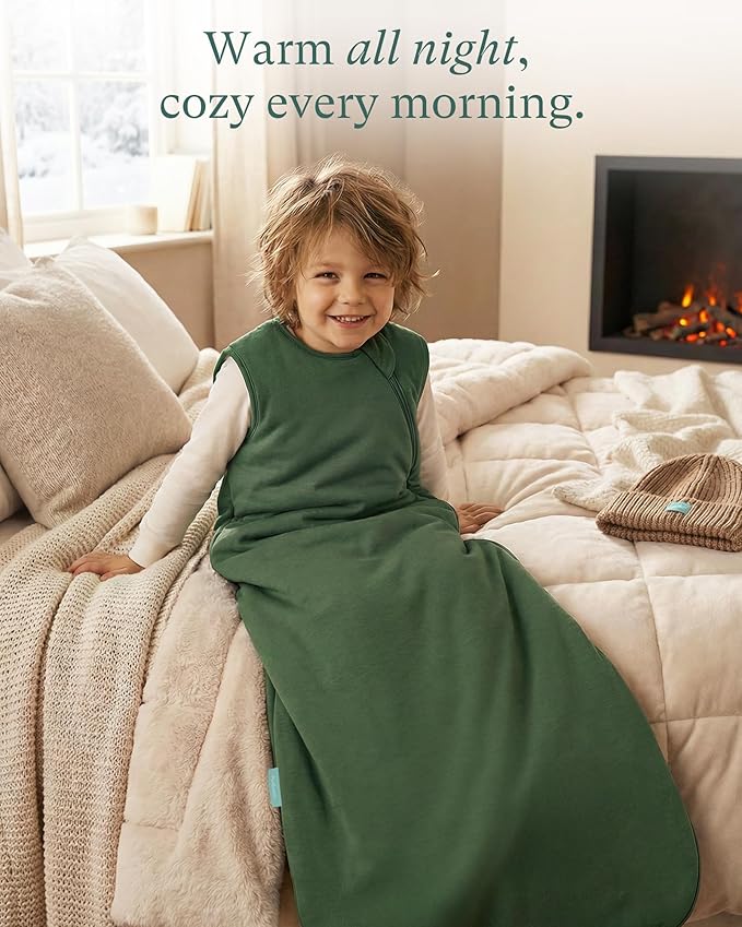 PurComfy Extra-Long Toddler Sleep Sack, Premium Bamboo Viscose Winter Sleeping Bag Supersoft 2.5 TOG Heavy Wearable Blanket 3T-4T-5T