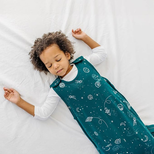 Woolino Big Kid Sleeping Bag, 4 Season Baby Sleep Sack, Merino Wool and Organic Cotton Wearable Blanket, 4-6 Years