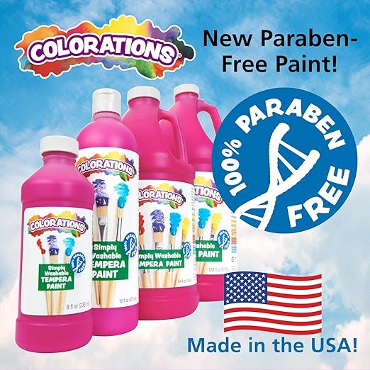 Colorations® 1/2 Gallon Black Simply Washable Tempera Paint, Paint, Tempera Paint, Washable Paint, Kids Paint, Vibrant Paint Colors, Paint for Children, Art Supplies, Painting