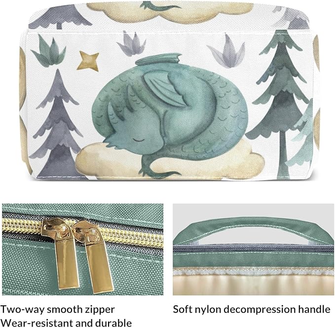 Personalized Cute Dragon Watercolor Custom with Name Diaper Bag Backpack For Baby Boy Girl Dad Mom Unisex for Adult Daypack Holiday Gift