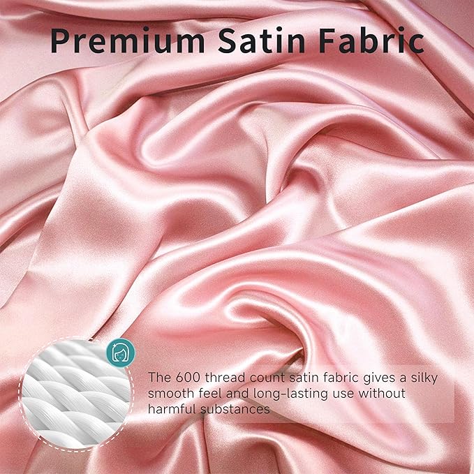 Pro Goleem Satin Pack and Play Playard Sheet, Fitted 2 Pack Great for Baby Hair Silky Feeling 27x39 Inch Playard Mattress Cover Portable Mini Crib Sheet for Girls(Pink & Purple)