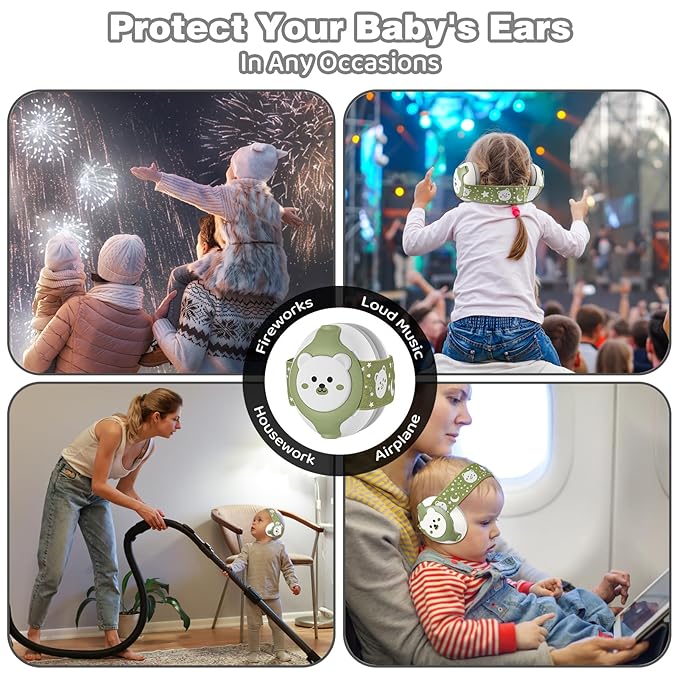 Infant Earmuffs,Baby Headphones Noise Cancelling Infant Ear Protection with Carrying Bag,25dB Baby Travel Essentials for Sleep/Plane/Noisy Event
