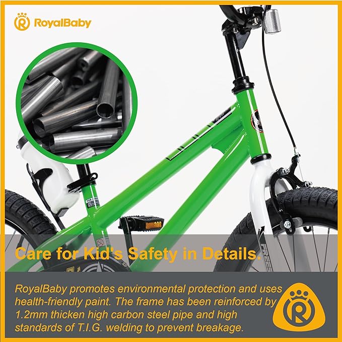 RoyalBaby Kids Bike Freestyle Classic & EZ Balance Pedal Switchable Bicycle, 12 14 16 18 Inch, 3-10 Years Toddler to Big Kids