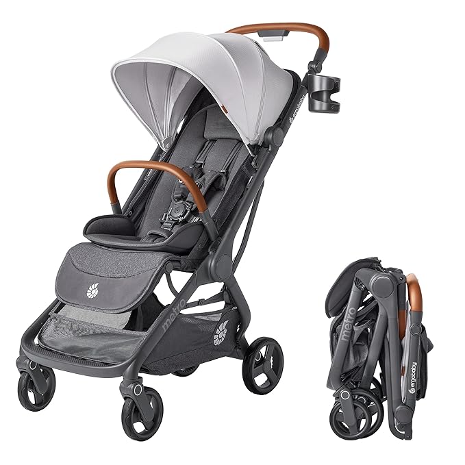 Ergobaby Metro 3 Deluxe Baby Stroller for Newborns, Infants, and Toddlers | Pearl Grey