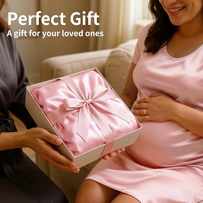 Pro Goleem Satin Soft Crib Sheet Great for Baby with Sensitive Hair Silky Baby Sheet Pink 52’’x28’’x8’’ Fitted Sheet for Girls