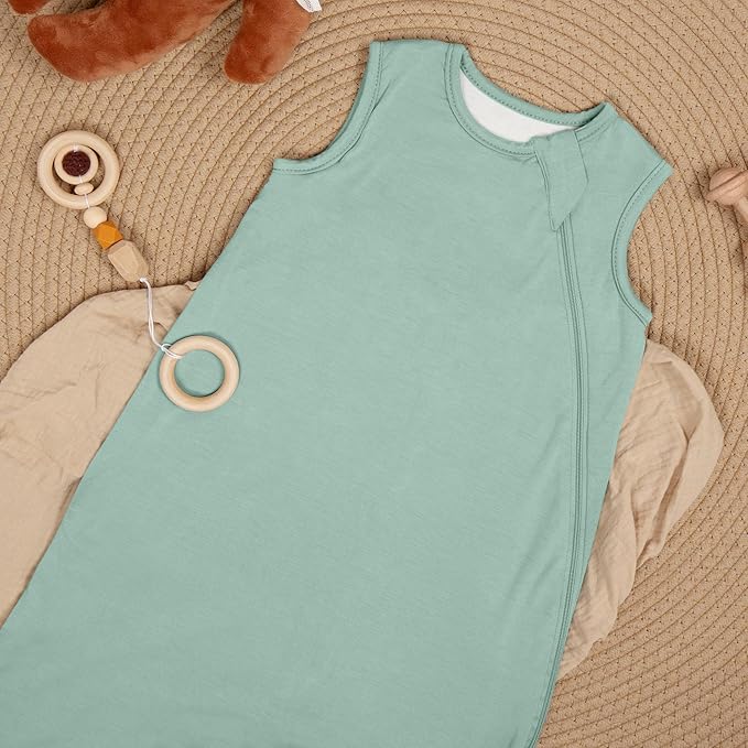 MEXXI Sleep Sack 1.0 TOG, Rayon Made from Bamboo Sleep Sack, Ultra Soft Wearable Blanket for Baby with 2-Way Zippers