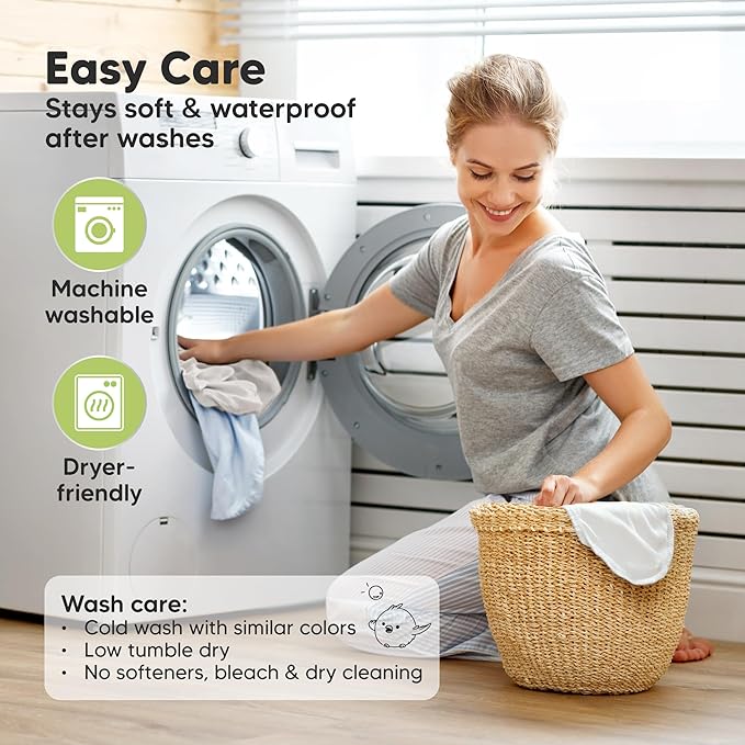 2-Pack Organic Bassinet Sheets for Girls, Boys - 100% Cotton Bassinet Mattress Sheets Compatible with Halo Bassinest Swivel Sleeper,Graco,Baby Delight,Chicco,Unisex Fitted Bassinet Sheets(Soft White)