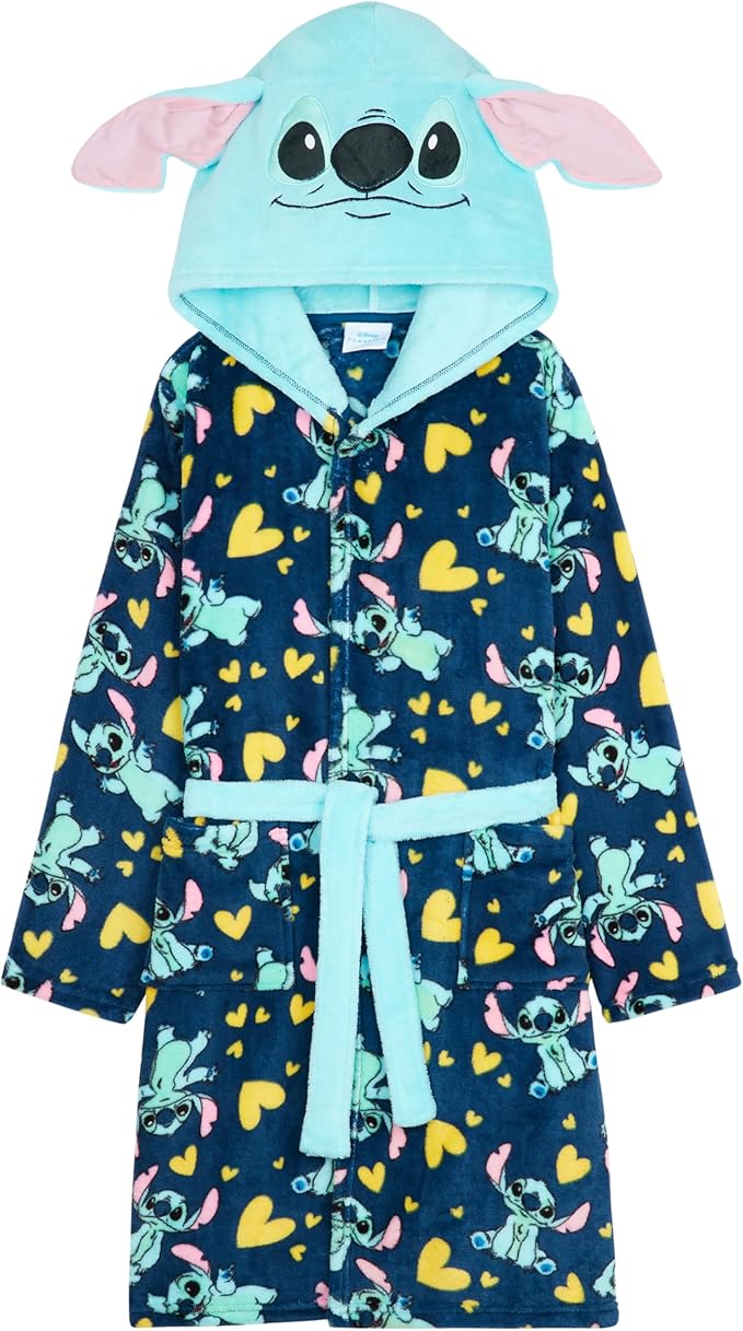 Get Trend Fleece Bathrobe for Girls, Teens, Dressing Gown, Soft Hooded Robe, Cozy Loungewear, Sleepwear Gifts for Girls