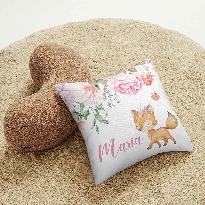 Personalized Fox Baby Crib Bedding Set for Girls – Custom Name 3-Piece Nursery Bedding with Blanket, Fitted Crib Sheet & Pillowcase – Soft Baby Bedding for Newborn Infant Toddler