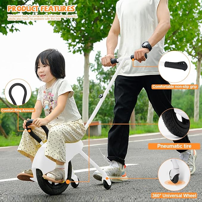 Kids Push Car，2-in-1 Toddler Trike Push Bike Stroller,Parent-Child Play Balance Push Car，Outdoor Ride On Toys for Kids，for Toddlers 3-5Years Old
