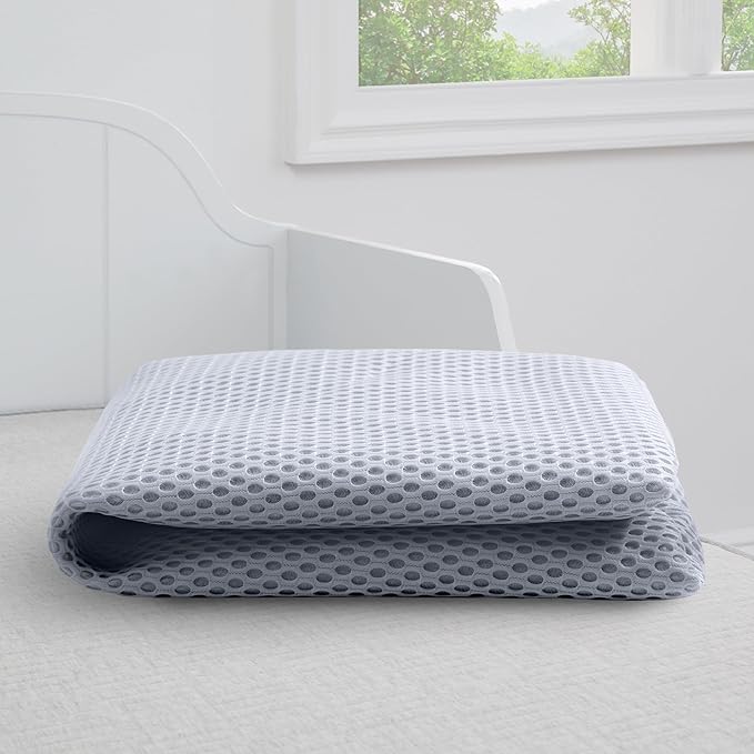 Delta Children Breathable Crib Mattress Pad Cover - 100% Breathable Mattress Pad Cover for Cribs - Elastic Edges for Secure, Universal Fit - Machine Washable - 1 Pack, Blue