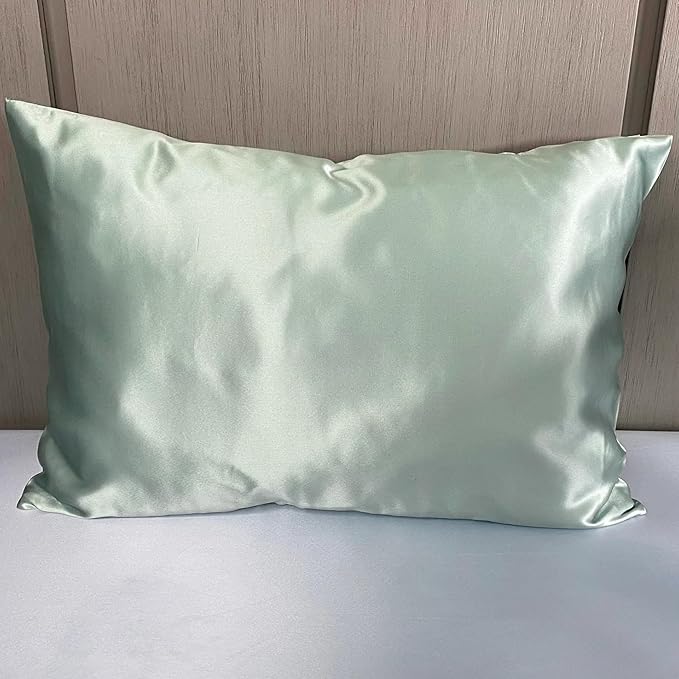 Mulberry Park 19 Momme Silk Pillowcase for Kids & Toddlers - Prevents Bed Head & Frizz, Gentle on Delicate Skin & Hair - Grade 6A Pure Mulberry Silk - 13" x 19" / Goodnight Green