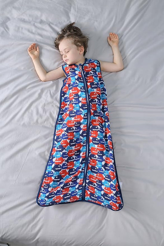 Baby Sleep Sack 2-4 T Boys & Girls Wearable Blanket 100% Organic Cotton 0.5 TOG Toddler Sleeping Sack 2- Way Zipper X-Large Muslin