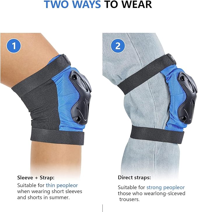 Skating Protective Gear Knee and Elbow Pads Wrist Guards for Roller Skating Skateboarding, Skate Pads Adult Knee Pads