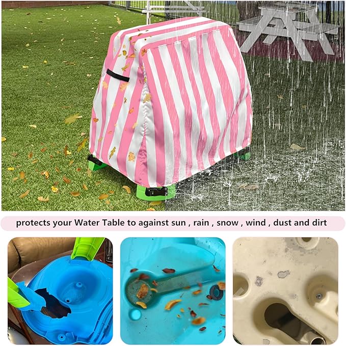 Kids Water Table Cover Fit Rain Showers Splash Pond Water Table,Waterproof Dust Proof Anti-UV Outdoor Toys Cover-Cover only