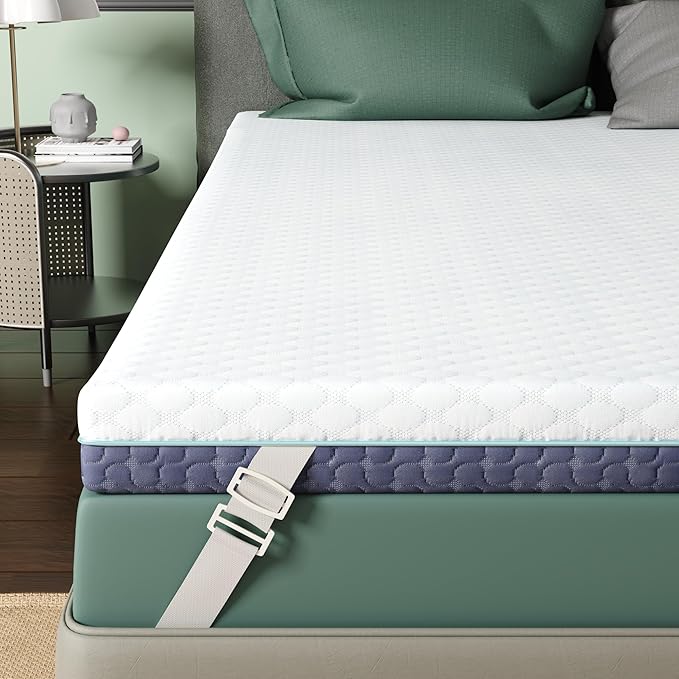 2 Inch Memory Foam Mattress Topper California King, Soft Mattress Topper for Pain Relief, Orthopedic Bed Topper with 2-Sided Breathable Cover, Ergonomic 5-Zone Design, CertiPUR-US Certified