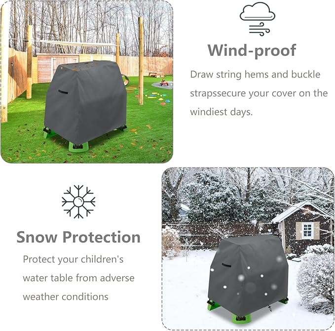 Kids Water Table Cover Fit Rain Showers Splash Pond Water Table,Waterproof Dust Proof Anti-UV Outdoor Toys Cover-Cover only