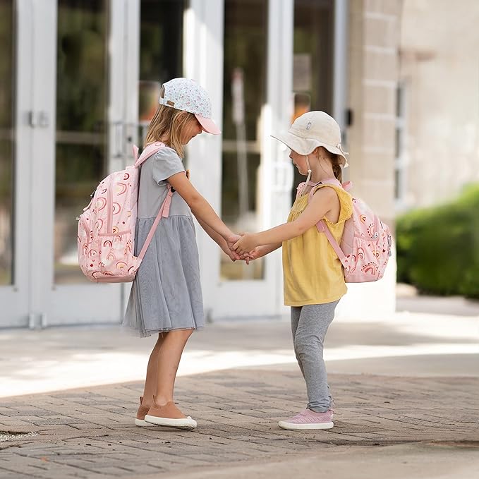 JAN & JUL Little Xplorers Kids' Backpack (Pink Rainbow, One Size)