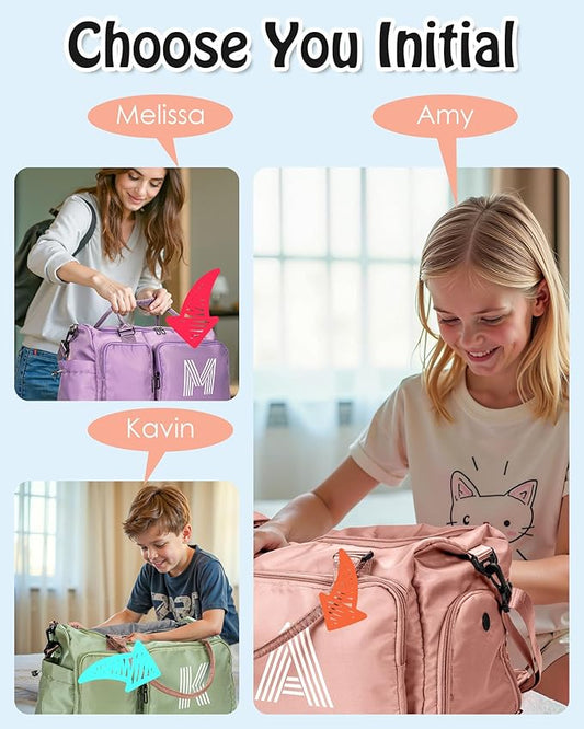 Elilier Girls Boys Birthday Gifts, Initial Travel Duffle Bag, Personalized Weekender Bag, Monogram Overnight Bag Gift for women,Birthday Gifts Personalized Gifts Bridesmaid Gifts