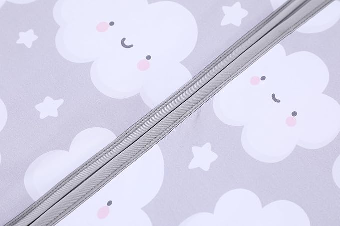 Baby Sleep Sack 2-4 T 95% Rayon from Bamboo 5% Spandex Boys & Girls Wearable Blanket 1.0 TOG Toddler Sleeping Sack 2- Way Zipper X-Large Cloud