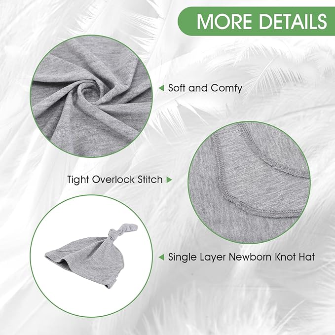iEvolve Cotton Knitted Baby Swaddle Blanket with Hat Headband Set Newborn Swaddle Wrap Receiving Blankets for Baby Girl Boy 35" x 35"(Navyblue)