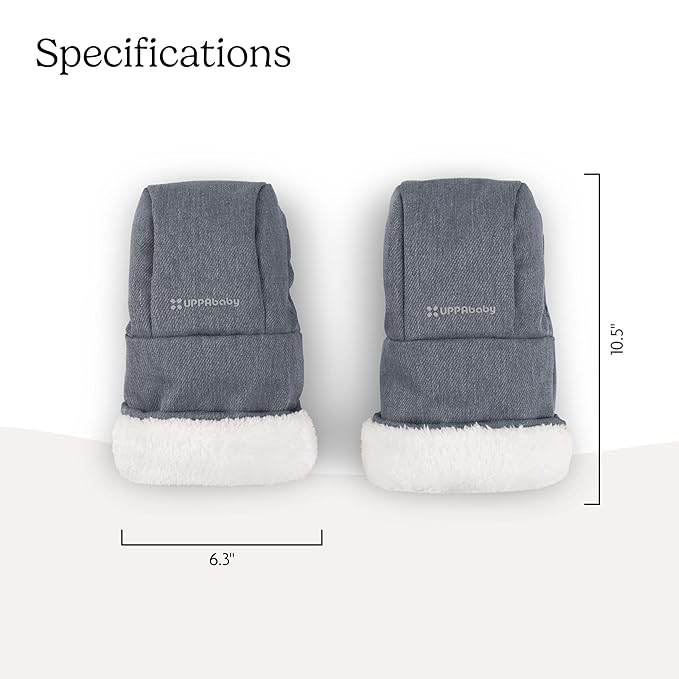UPPAbaby CozyHandmuff - Easily Attaches to Stroller Handlebars - Ultra-Plush, Weather-Proof Hand Protection - Evelyn (Meadow Green)