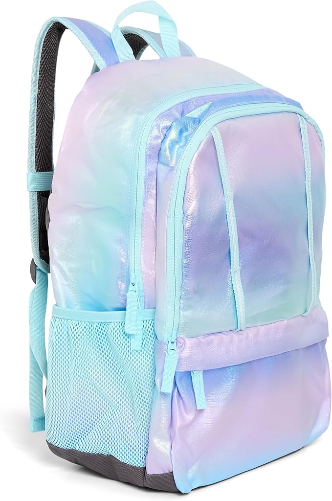 Lands' End Unisex Kids Large ClassMate Lightweight Durable Elementary School Backpack, Pastel Lilac