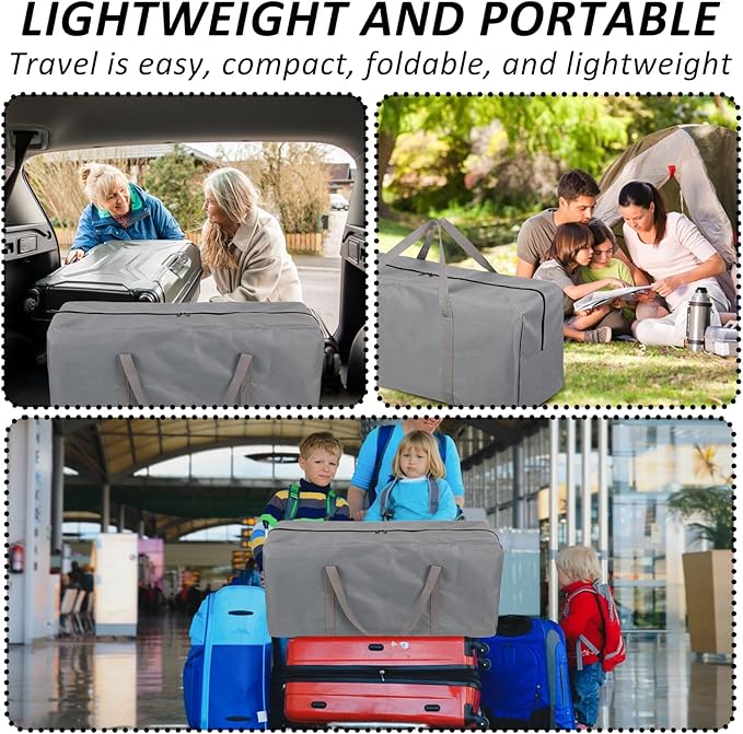 Carrying Bag Compatible with Graco Pack n Play,Waterproof Lightweight Playard Storage Duffle Bags for Graco Pack n Play for Travel and Storage（Grey）