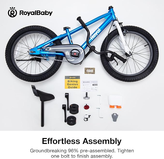 RoyalBaby Kids Bike Freestyle Classic & EZ Balance Pedal Switchable Bicycle, 12 14 16 18 Inch, 3-10 Years Toddler to Big Kids