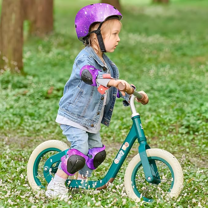Adjustable Gradient Color Kids/Toddler Bike Helmet for 1-2-3-5-8-14 Years Boys Girls,Skateboard Helmet with Knee and Elbow Pads Wrist Guard Roller Skates,Cycling,Skating Scooter Longboard
