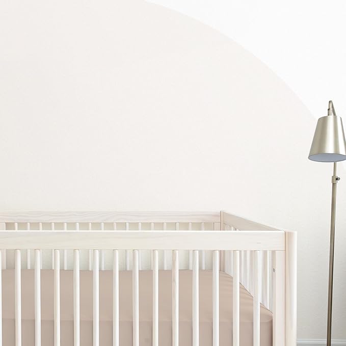 Makemake Organics GOTS Certified Organic Cotton Fitted Crib Sheet Soft Breathable (28"x52", Pecan)