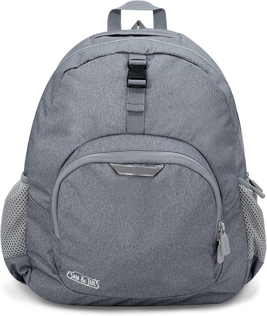 JAN & JUL Water Resistant Backpack for School, Lightweight Schoolbag for Kids (Heather Grey, One Size)