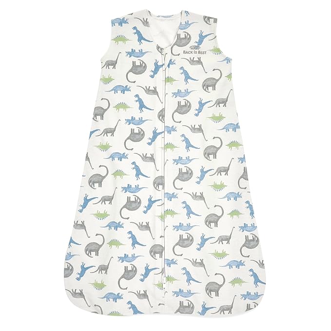 HALO SleepSack, 100% Cotton Wearable Blanket, Swaddle Transition Sleeping Bag, TOG 0.5, Watercolor Dinos, Large, 12-18 Months