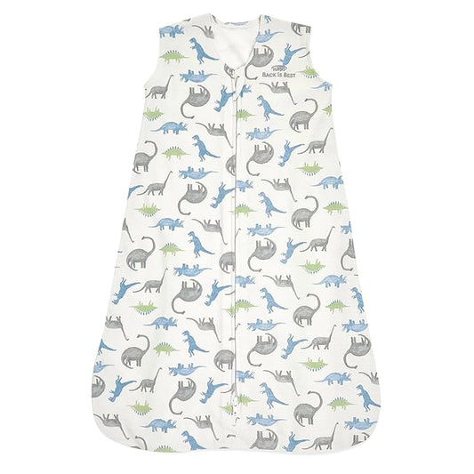 HALO SleepSack, 100% Cotton Wearable Blanket, Swaddle Transition Sleeping Bag, TOG 0.5, Watercolor Dinos, Large, 12-18 Months