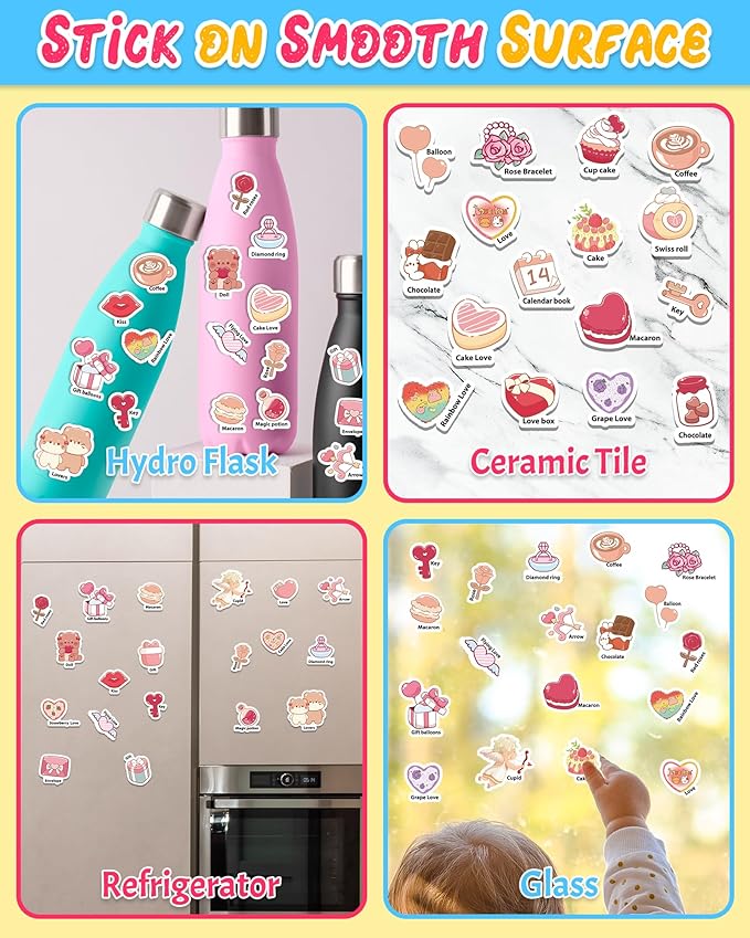 Benresive Reusable Sticker Books for Kids 2-4, Sticker Books for Toddlers 1-3 2-4, Toddler Travel Toys Activities Crafts Gifts - Valentines